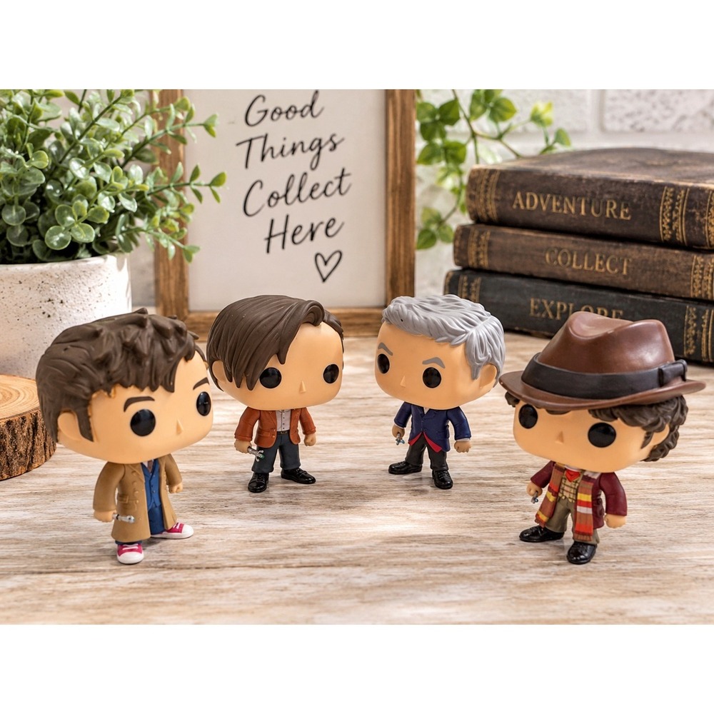 Funko Pop Doctor Who Vinyl Figures Lot of 4 Doctors BBC TV Collectible Loose